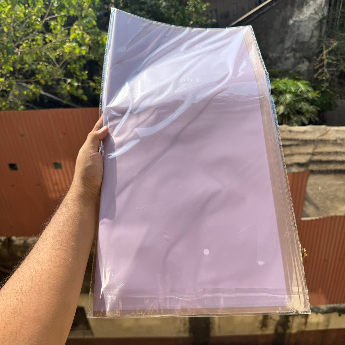 Bouquet Wrapping Sheet - Rose Gold Border - Lilac (20 sheets)