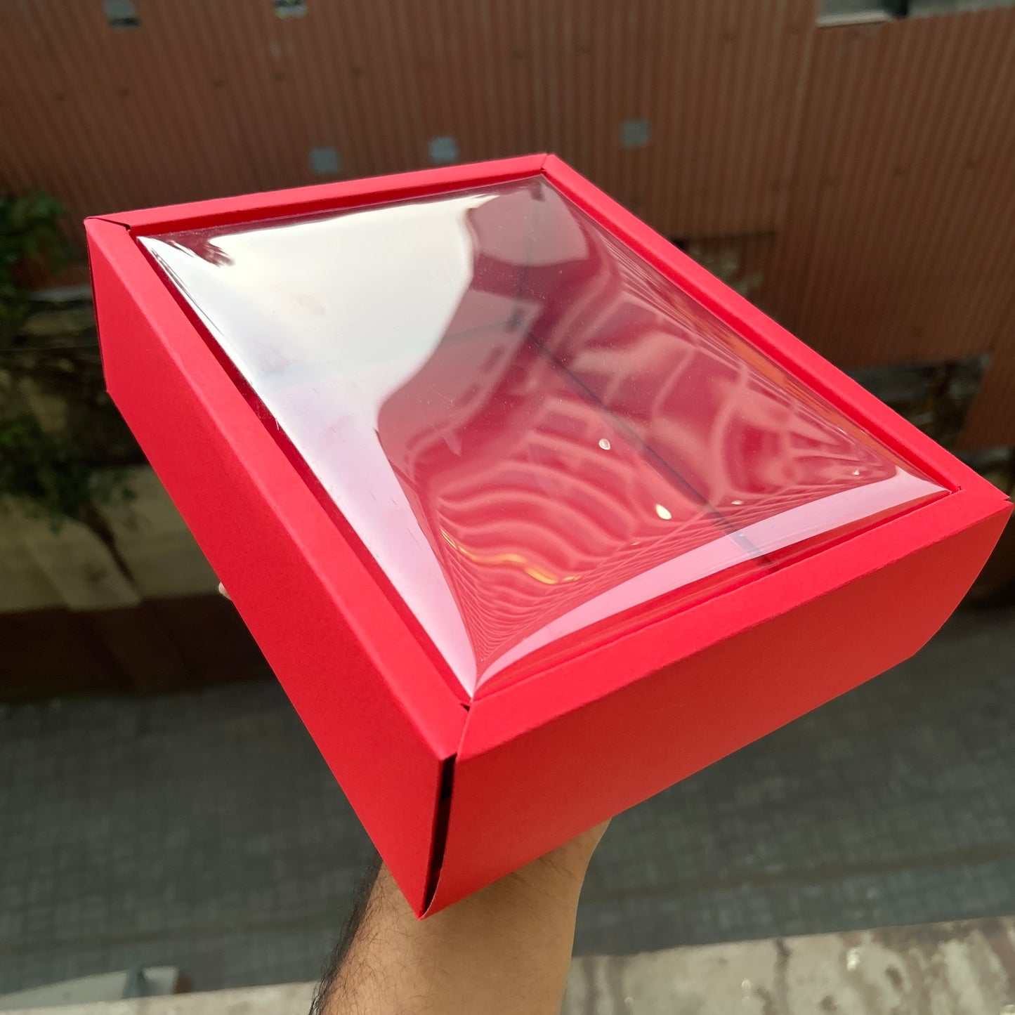 Red Hamper Box With Lid