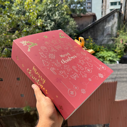 Merry Christmas Foil Hamper Box (10 pc)