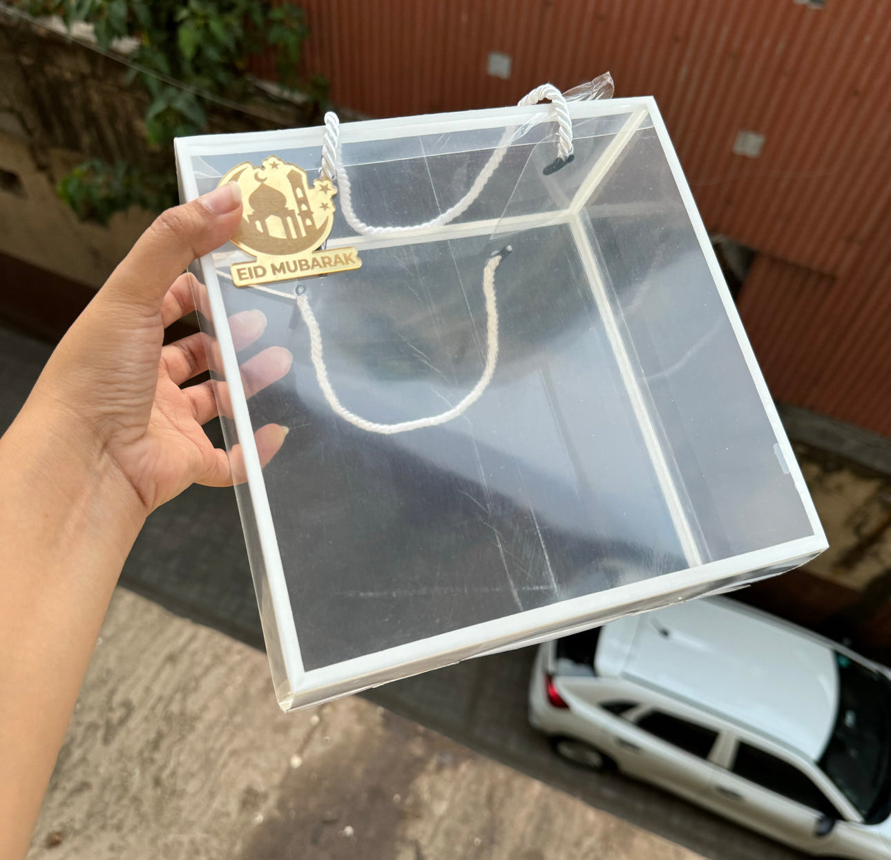 Clear Hamper Bag White DIY 10”