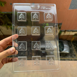 Christmas square Chocolate Cacao Mould