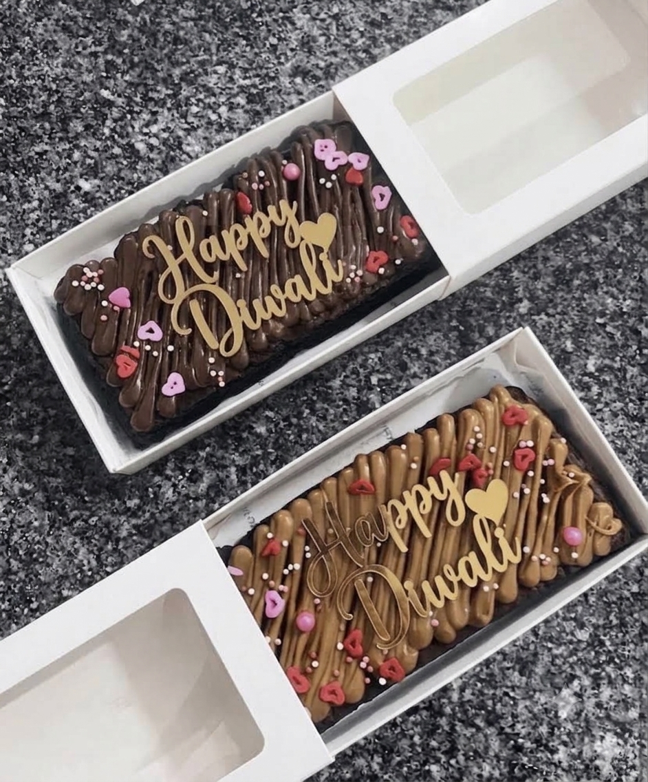 Diwali Brownie Slider Slab Bar Box (10pc)