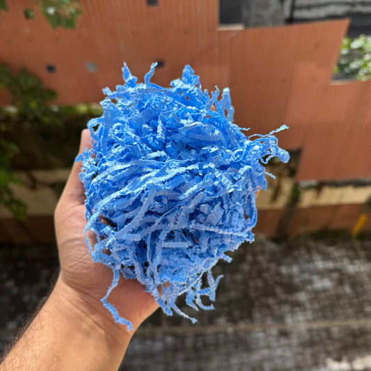 1Kg Crinkle Paper Shred Powder Blue