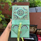 Collapsible Foiled Premium Hamper Box With Ribbon 8x8x4inch • Pista Green