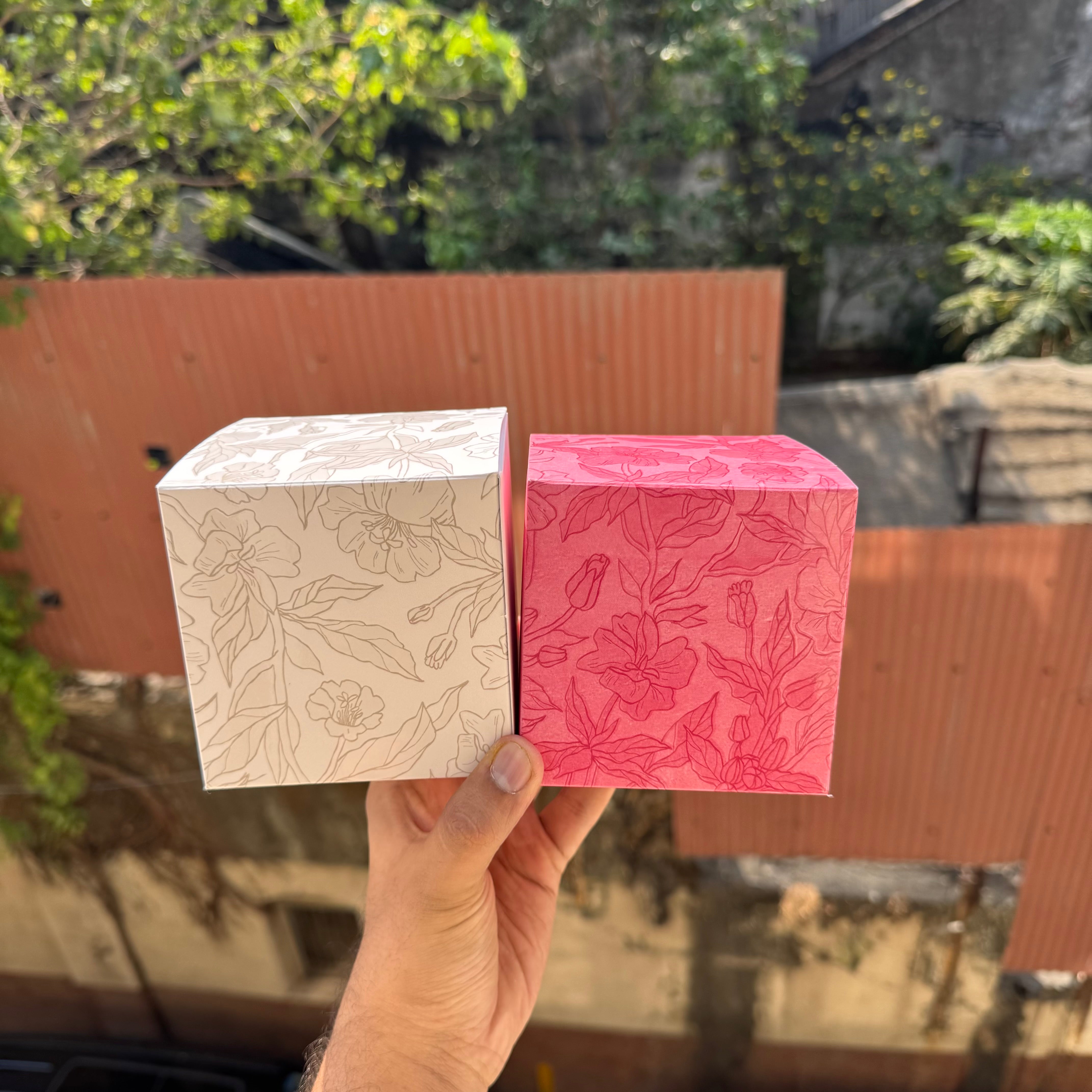 Floral Candle Box For Jar Candle (10pc)