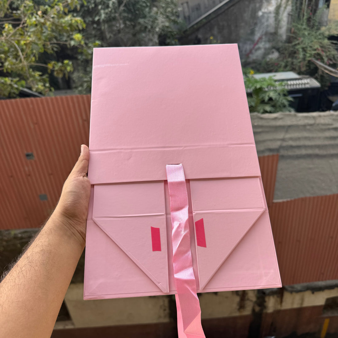 Collapsible Ribbon Trunk Hamper Box