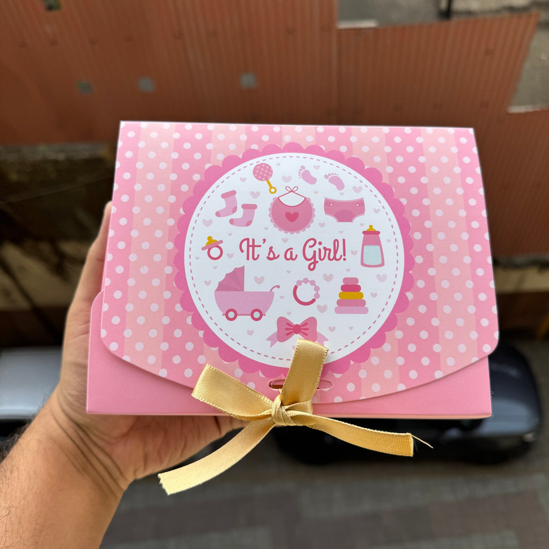 Baby Girl Announcement Hamper Box