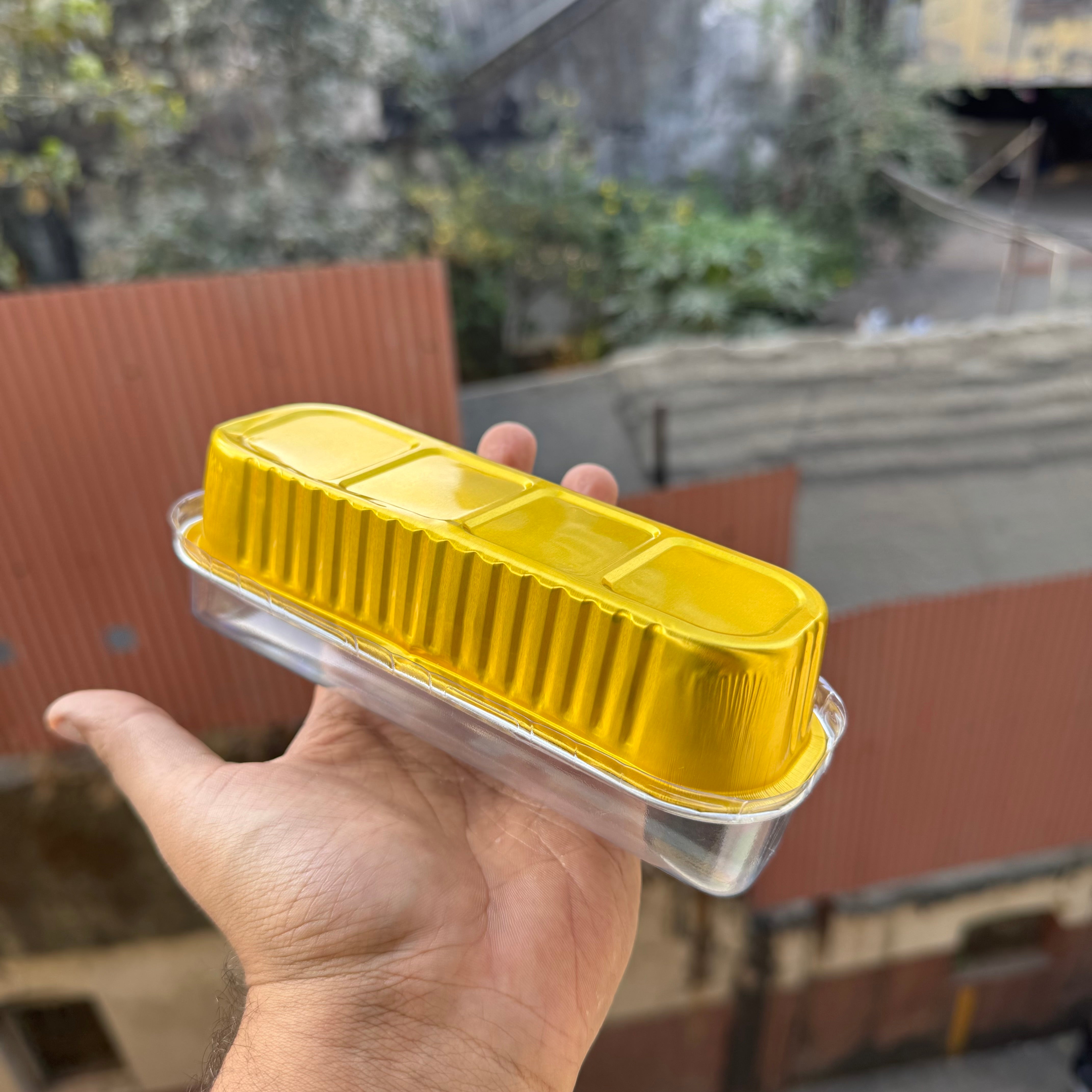 Rectangle Foil Bakeable Container Gold (10pc)