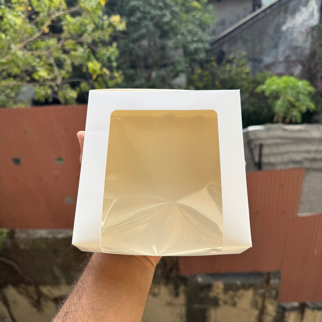4 Brownie L Shape Window Box White (10pc)