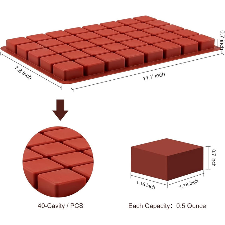 Candle Square Silicon Mould For Ice 1pc - 40cavity
