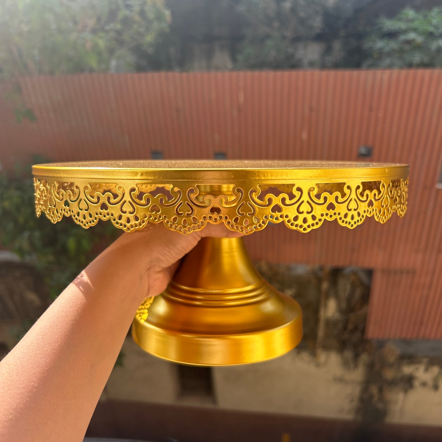 Gold Cutwork Stand 12inch