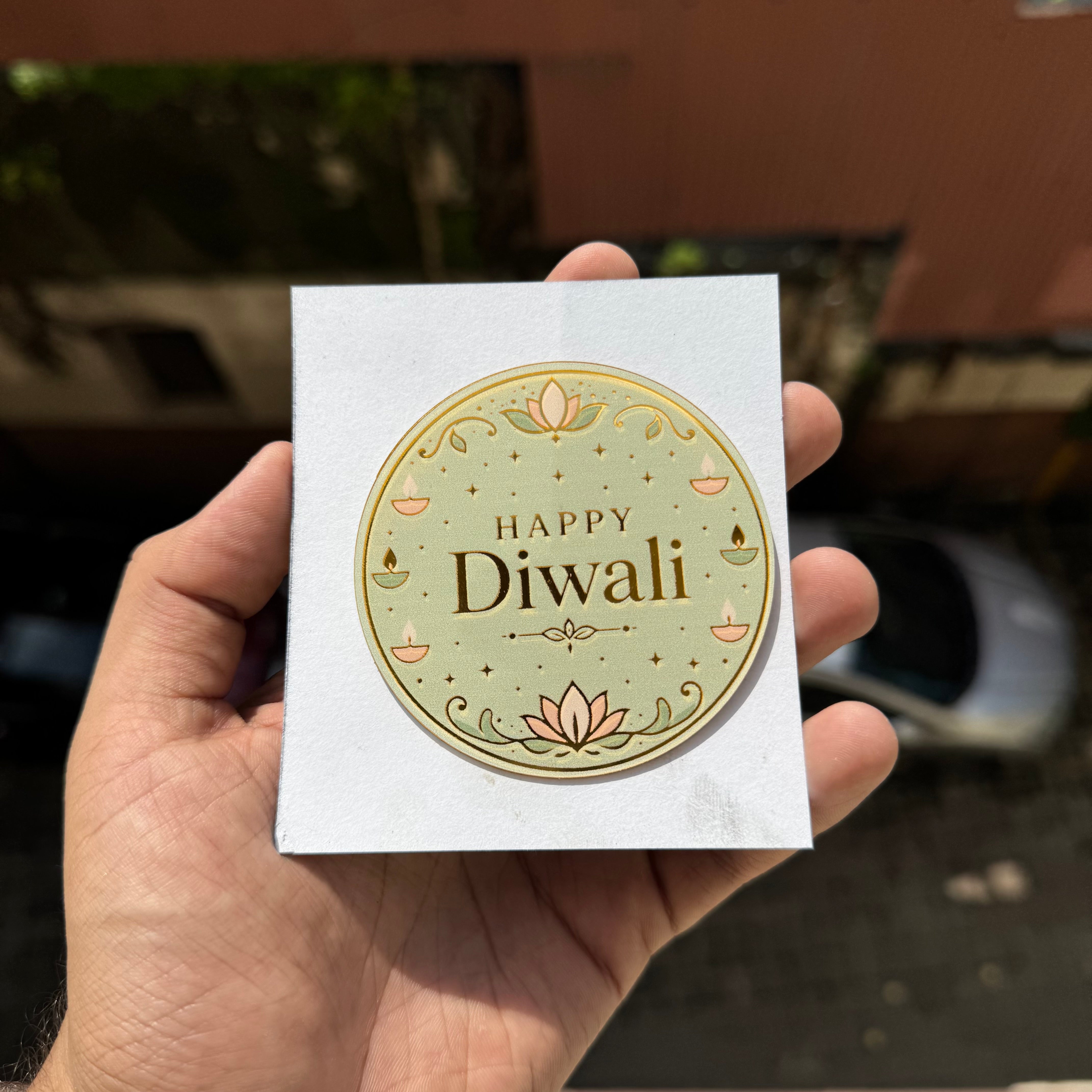 Printed Acrylic Diwali Charm 1pc