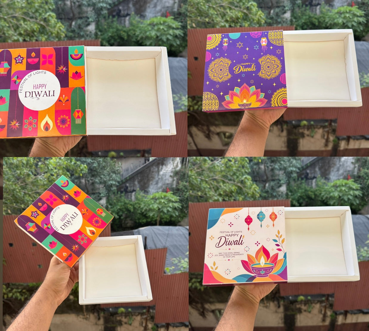 Diwali Slider Box (10pc) || 9 Cavity Size ~ Print B