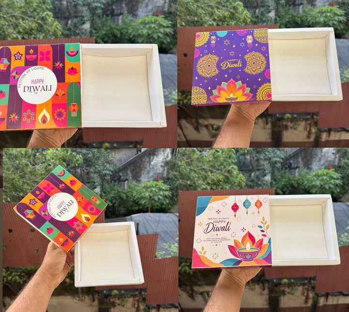 Diwali Slider Box (10pc) || 9 Cavity Size ~ Print C