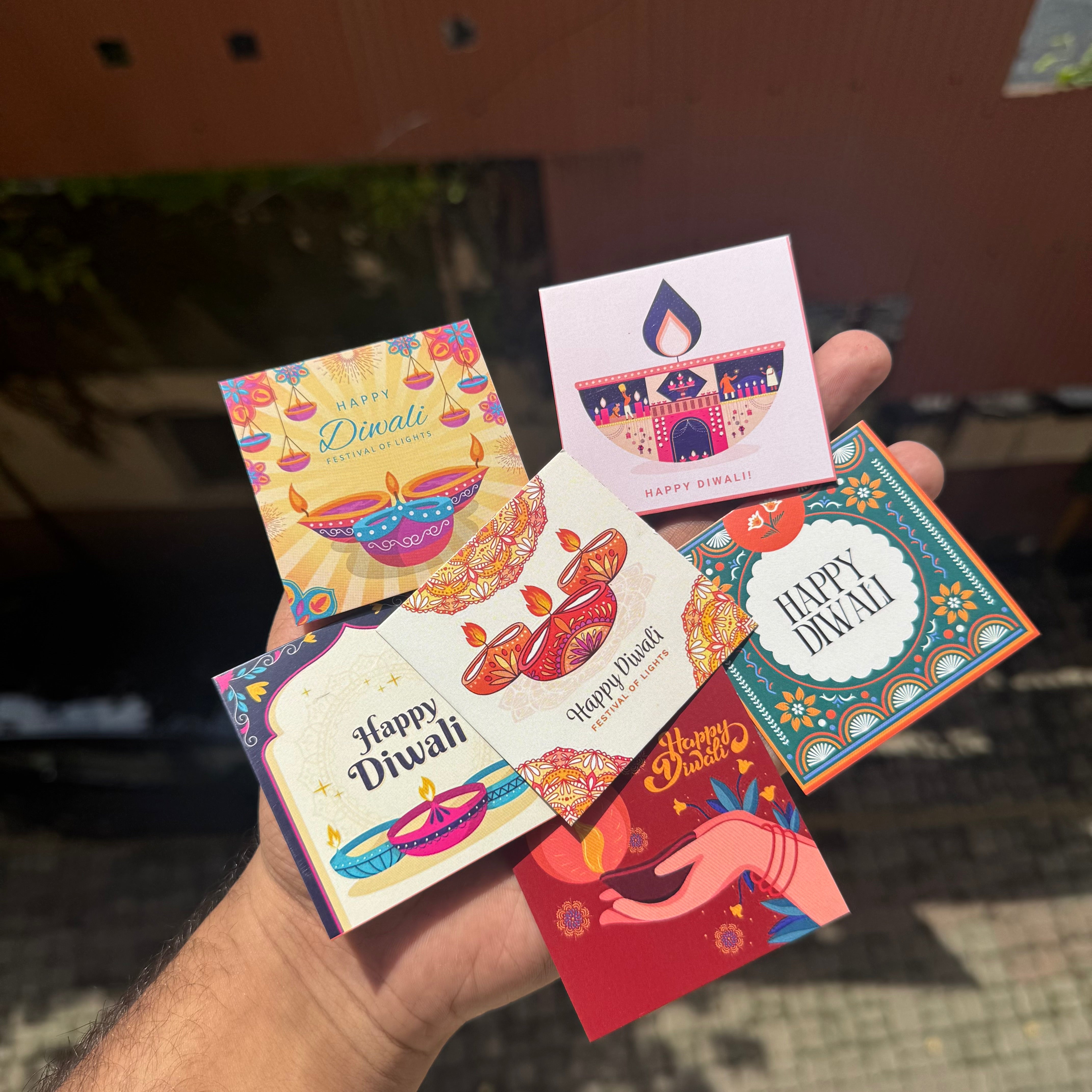 Diwali Cards Small (10pc) Mix
