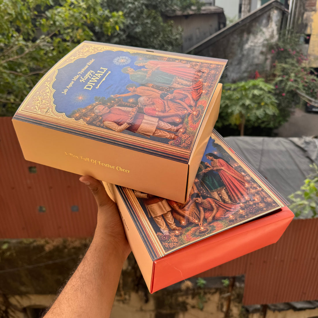 Diwali Hamper Box ~ Riwaaz Collection (10 pc) ~ Orange
