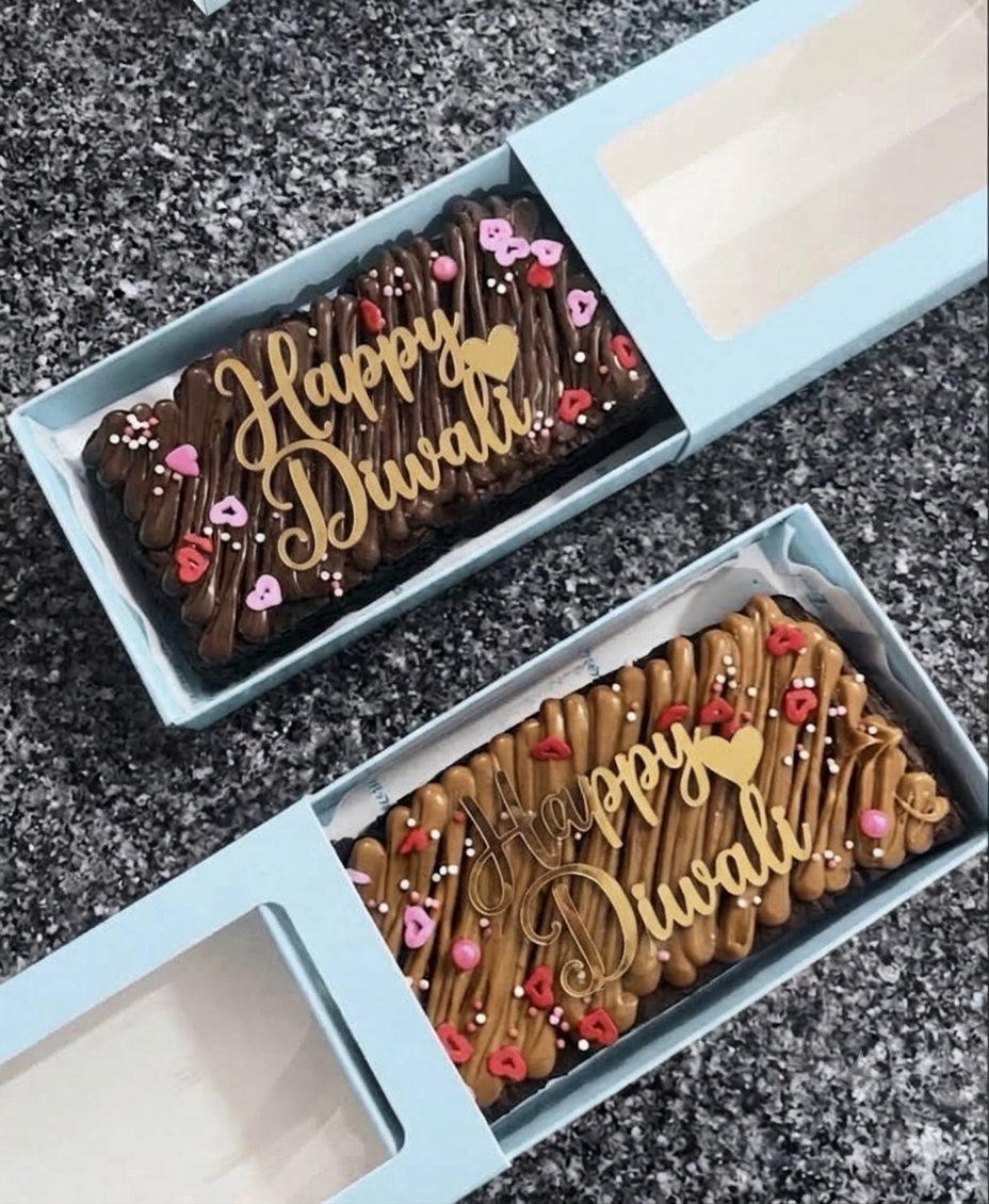 Diwali Brownie Slider Slab Bar Box (10pc)