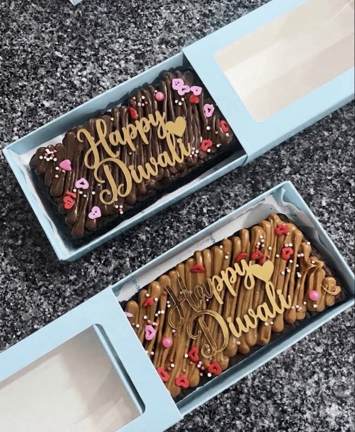 Diwali Brownie Slider Slab Bar Box (10pc)