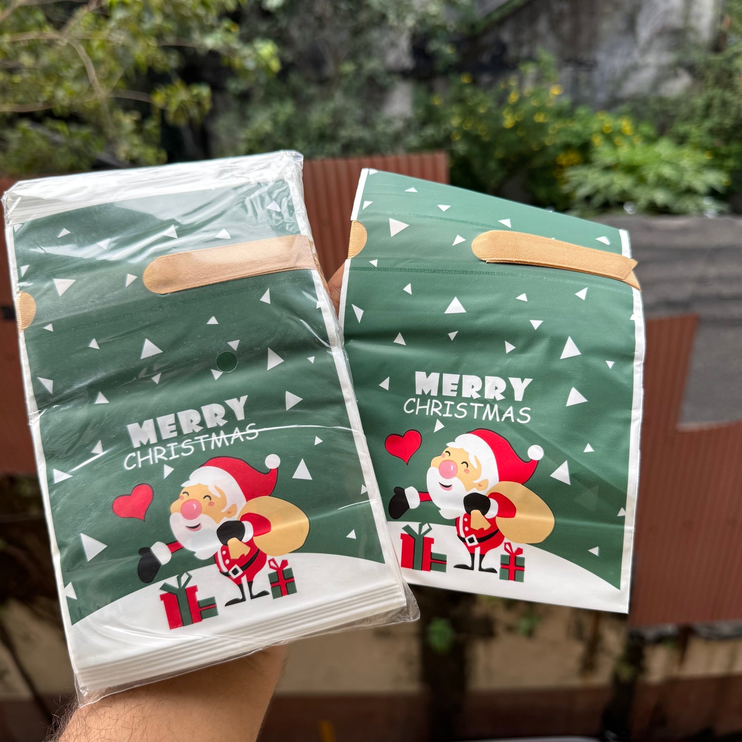 Christmas Ribbon Candy / Cookie Pouch Bag - 50pcs in a pack