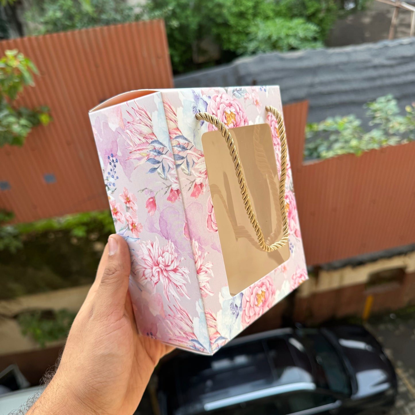 Floral Print Aesthetic Hamper Bag (10pc)