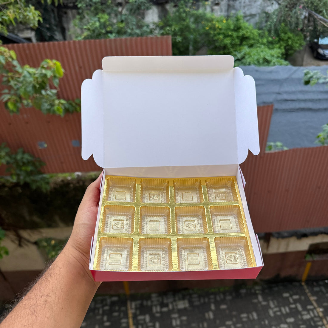 Rakhi 12 Cavity Chocolate Box (With Cavity) - 10 pc Set • 12Cavity Size
