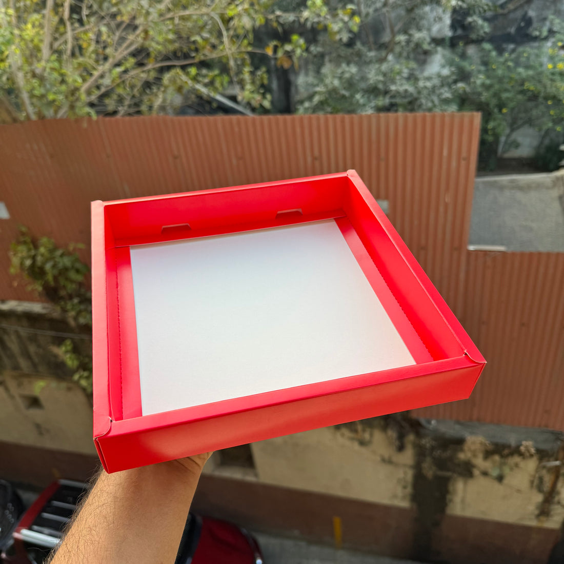 Valentine Red Full Display Hamper Box 9x9x5inch (10 pc)