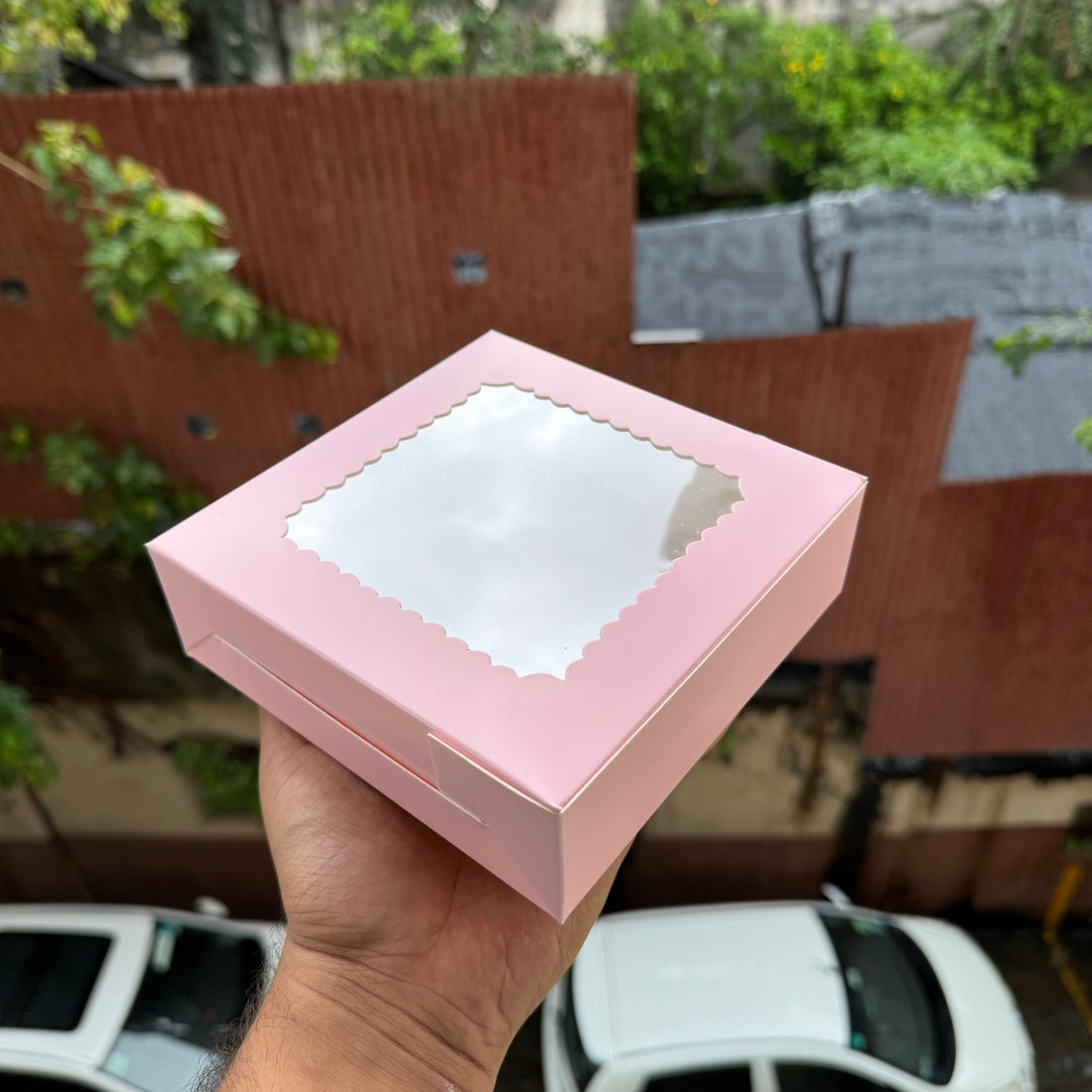 4 in 1 Brownie / Cookie Box Peach (10pcs)