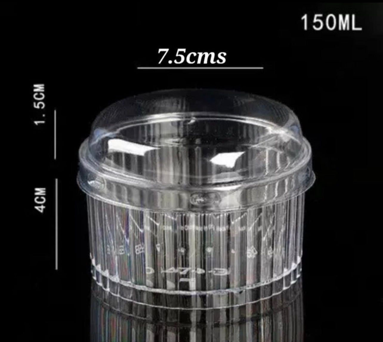 Ramekin Shape PVC Dessert / Candle Container (24 pc) • D-77