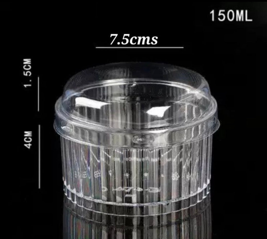 Ramekin Shape PVC Dessert / Candle Container (24 pc) • D-77