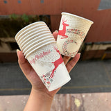 Christmas Disposables - Xmas Paper Cups 210ml (10pcs)