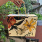 Premium Aesthetic Floral Print Collapsible Hamper Box with Gold Foiling Detailing