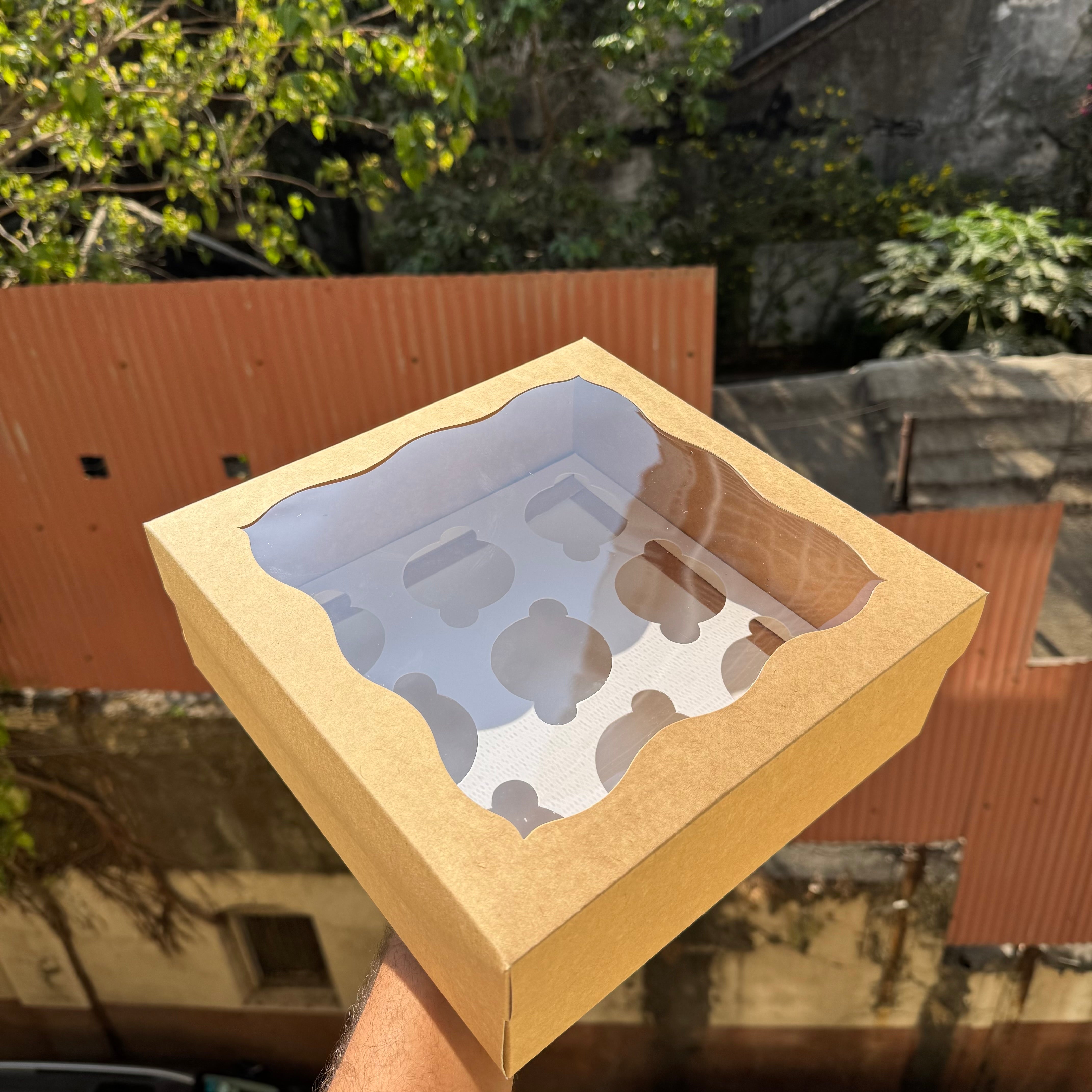 9in1 Cupcake Box Kraft