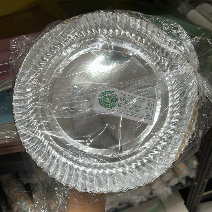 Ganpati Gathering Essentials - 10inch Swan Disposable Plate (48pcs)