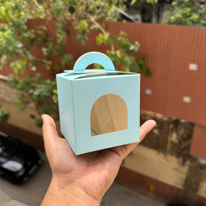 Pastel Sky Blue Jar Candle / Single Cupcake Box (10pc)