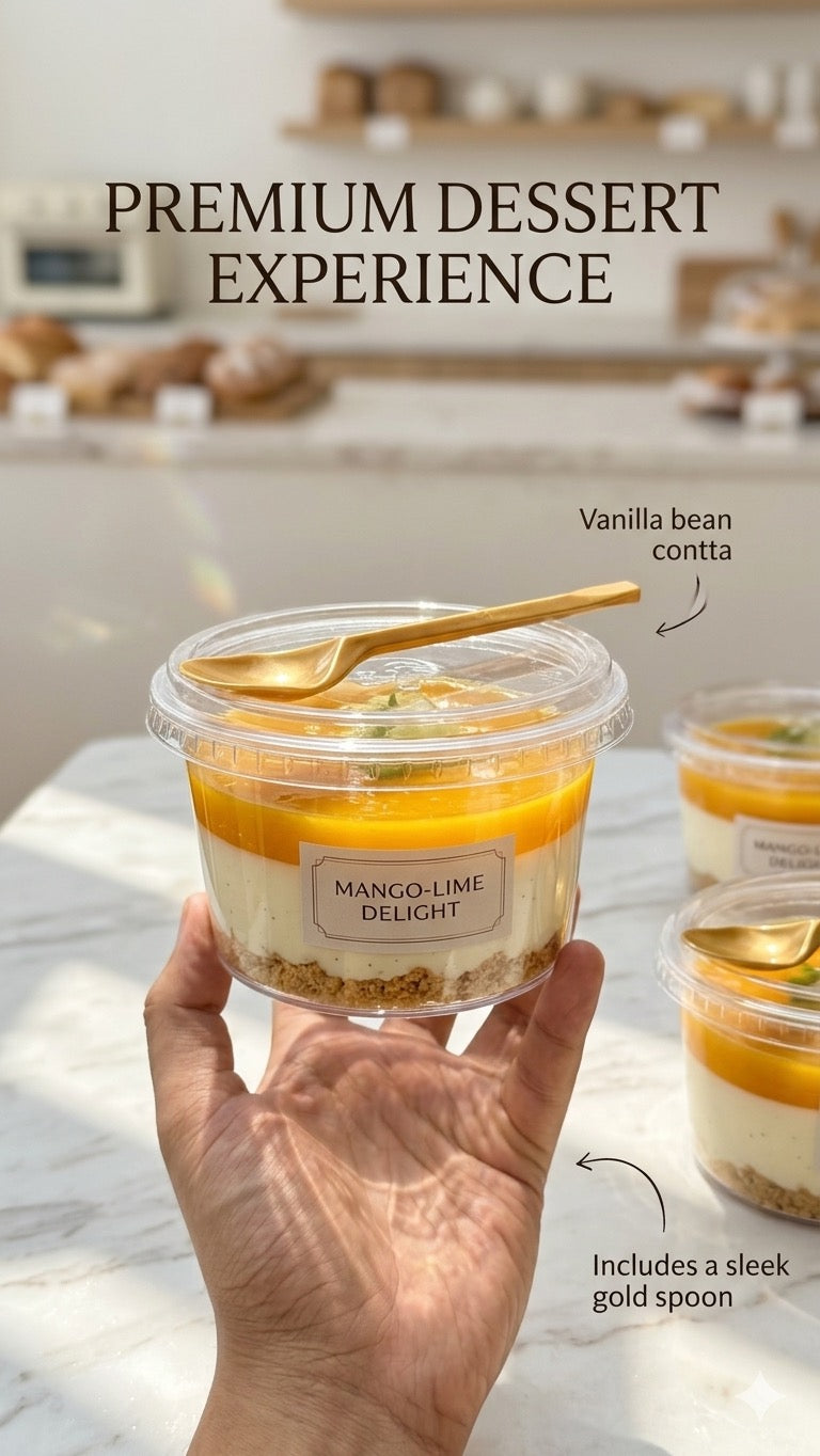 Aesthetic Designer Disposable Dessert Spoon Gold (100pc)