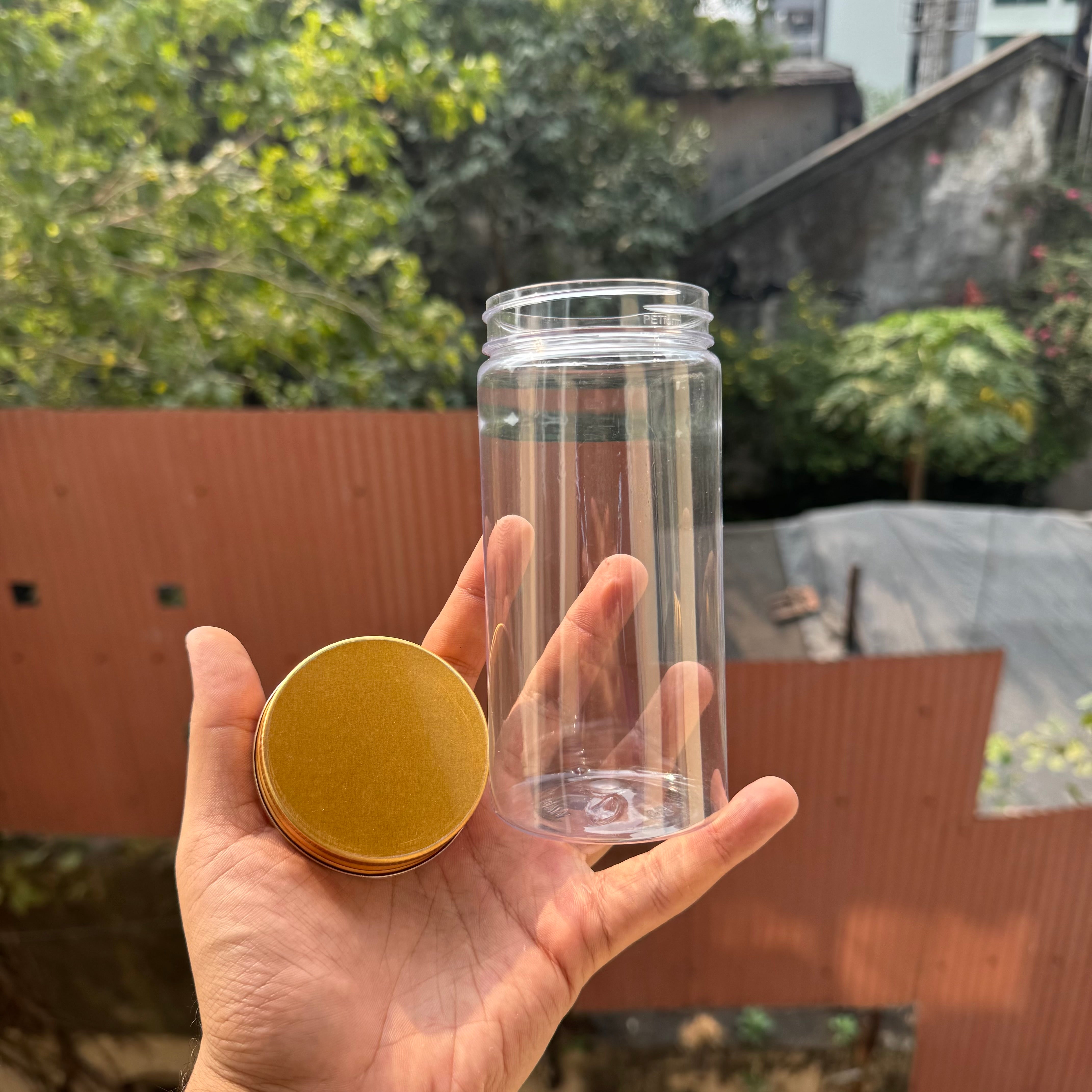 PVC Pet Jar With Gold Cap (30pc)