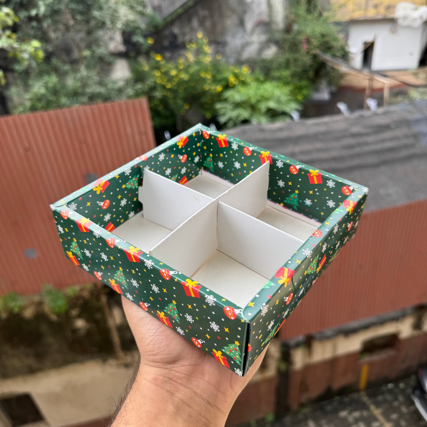 Christmas 4 Partition Box (10pc)