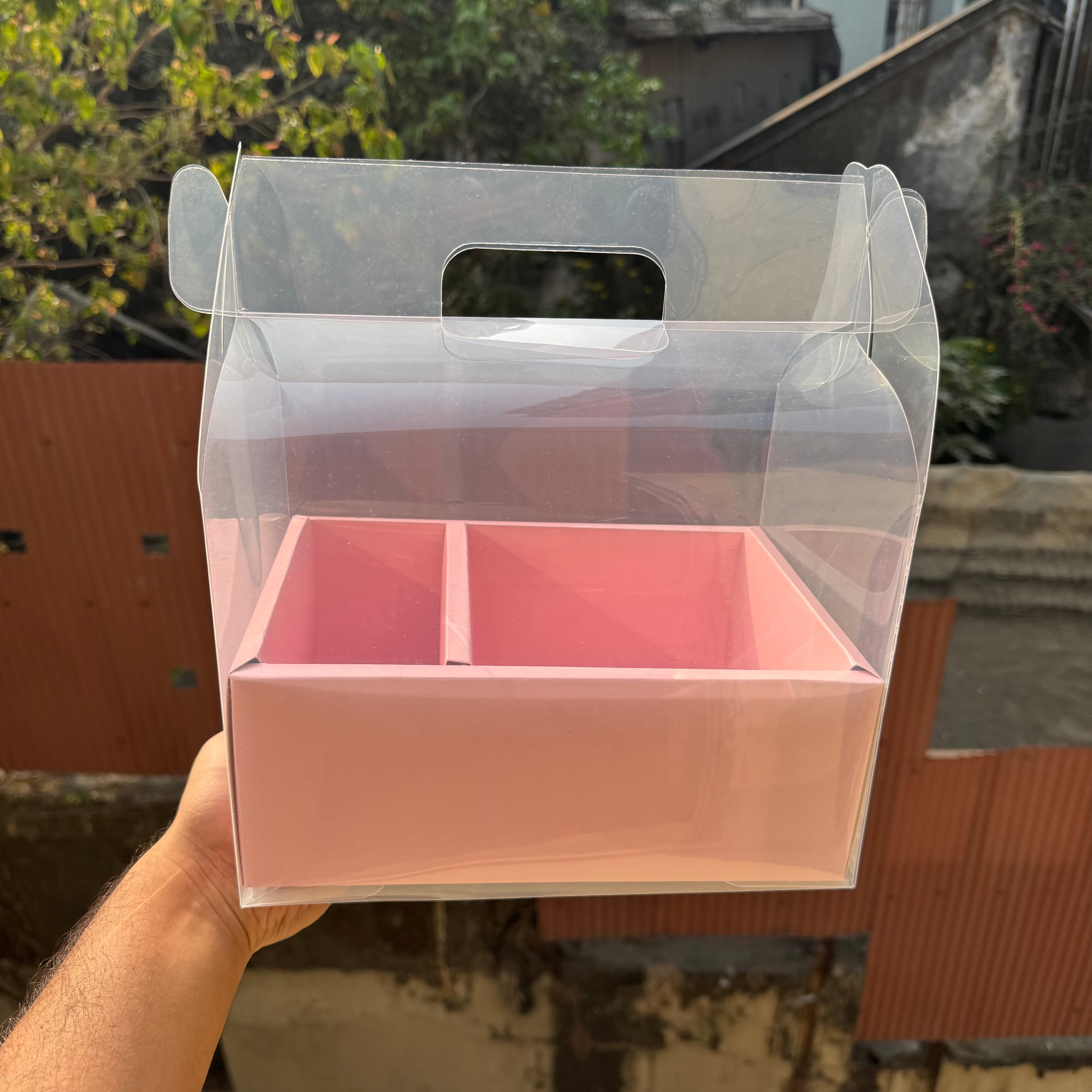 Pink Big Handle Hamper Box