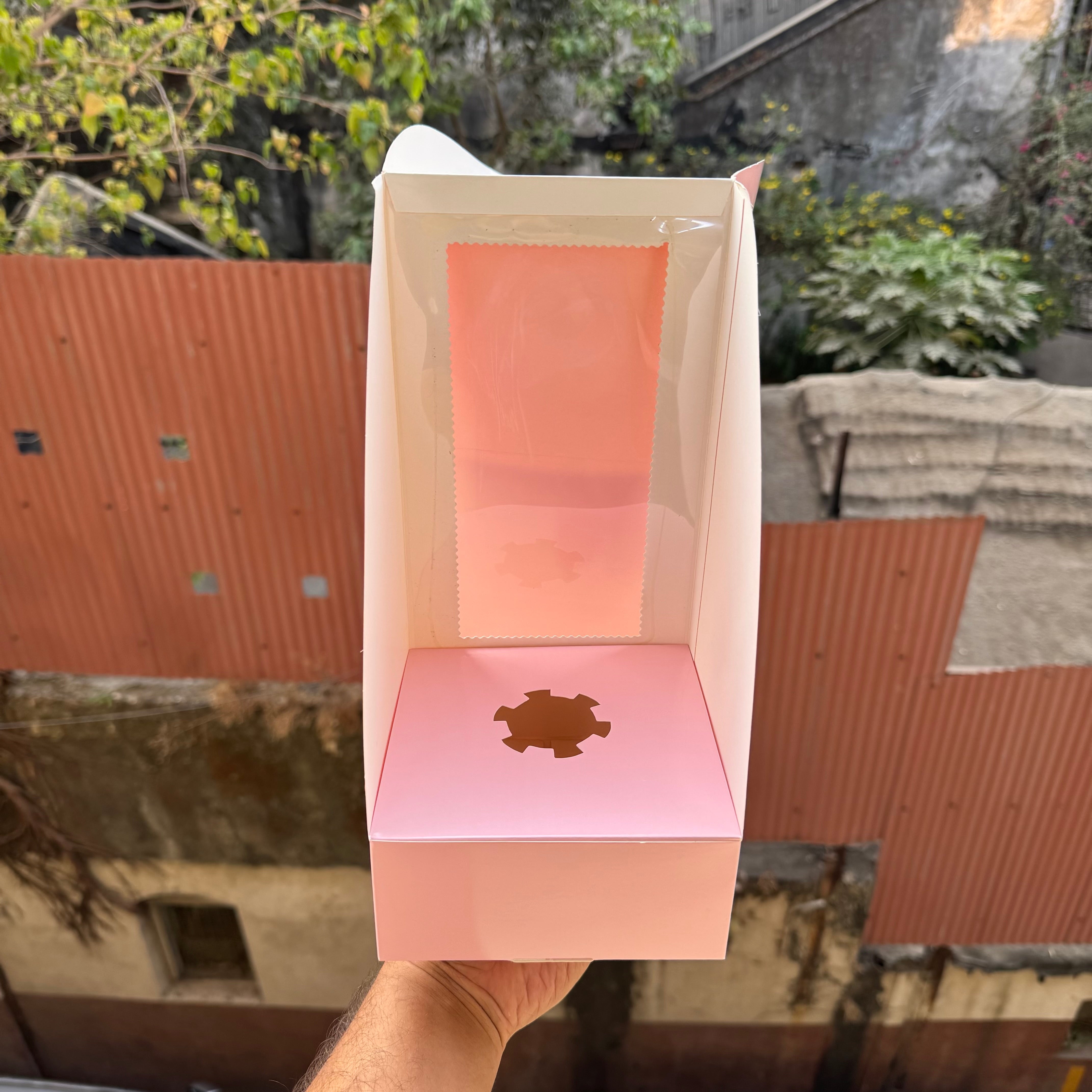 Trending Cone Cake Box Pink