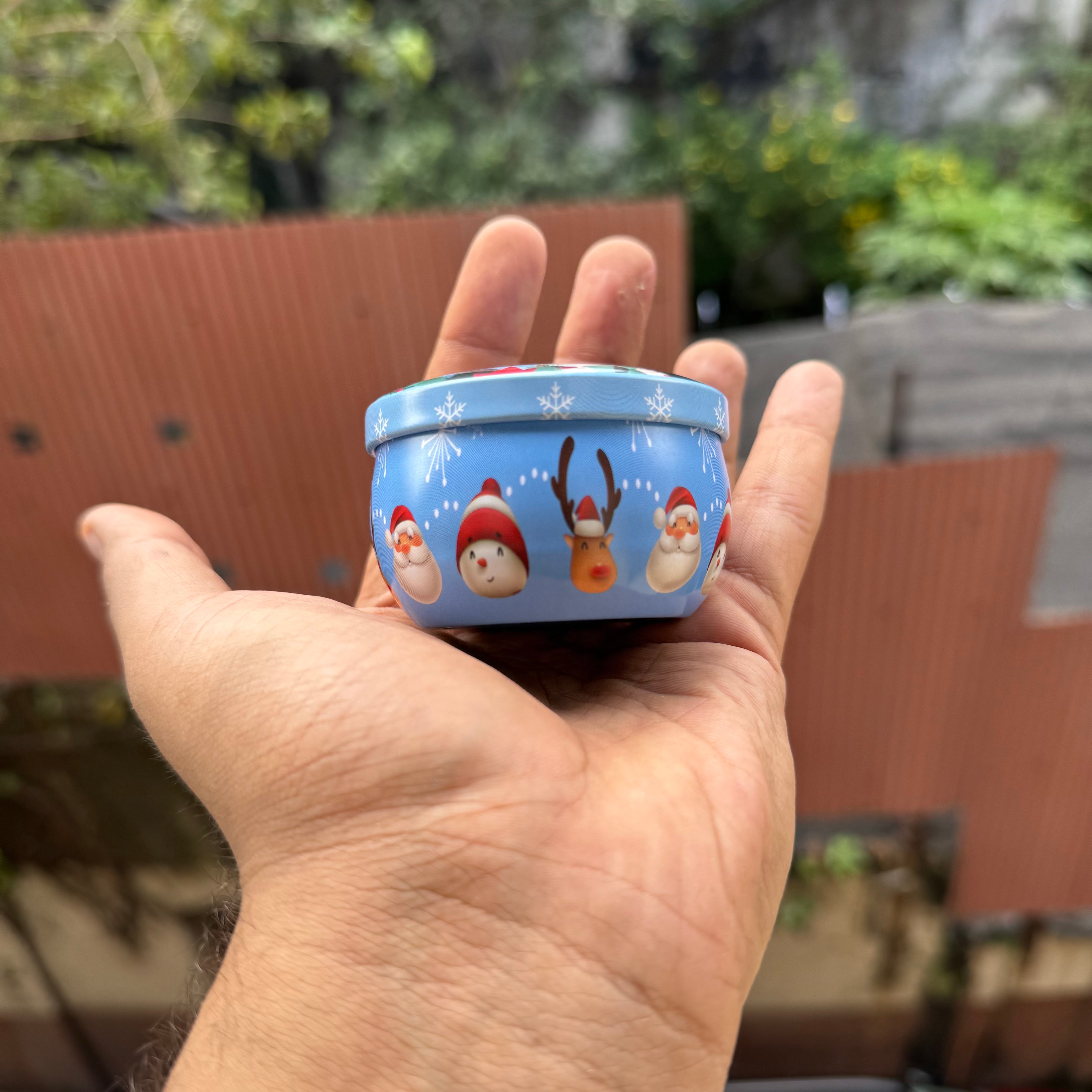 Metal Candle Round Box 1pc