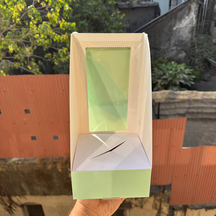 Trending Wine Glass Cake Box Mint Green