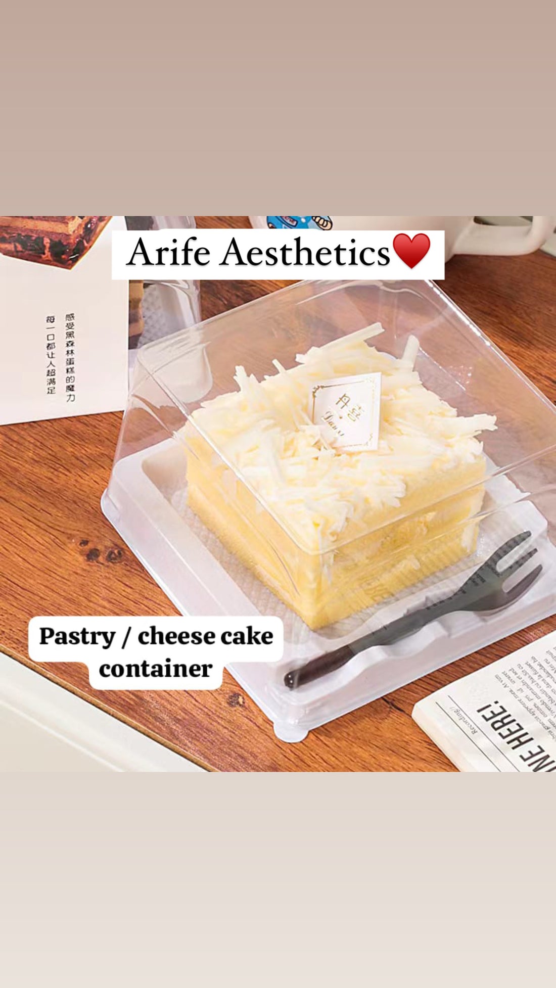 Square Pastry / Cheesecake Container (10pc)