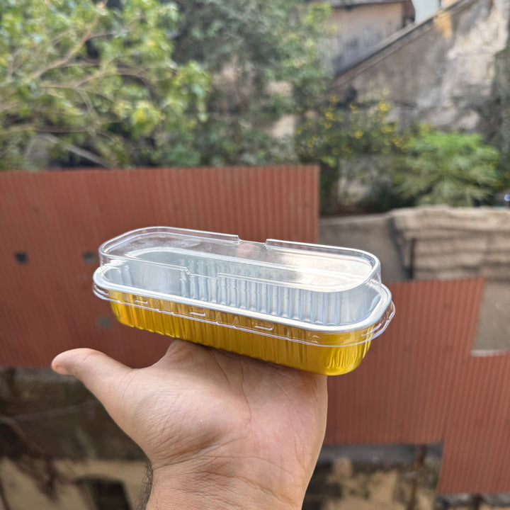 Rectangle Foil Bakeable Container Gold (10pc)