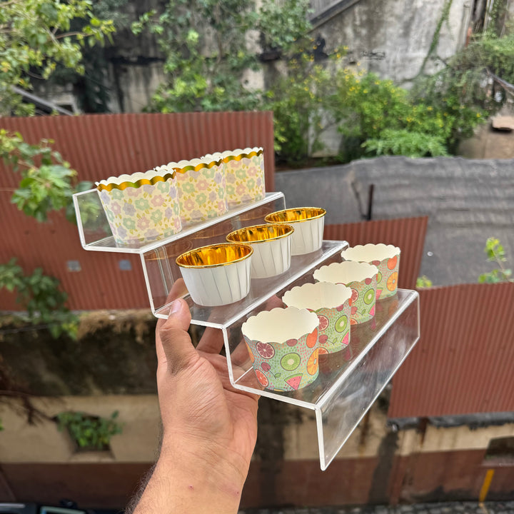Stair Cupcake Acrylic Display Stand