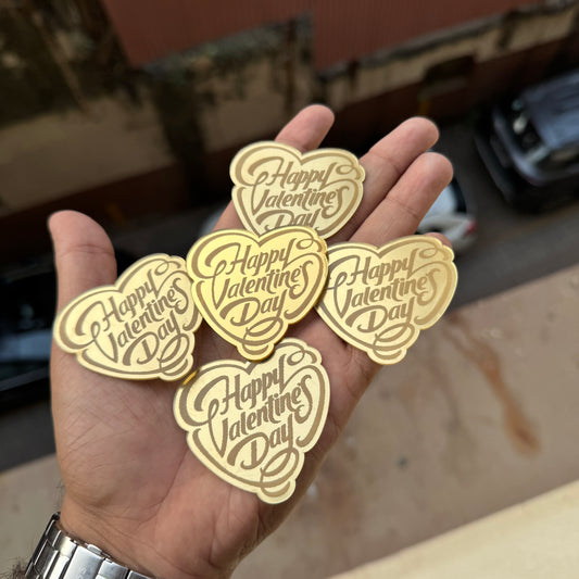 Happy Valentines Day Acrylic Coins (5pc)