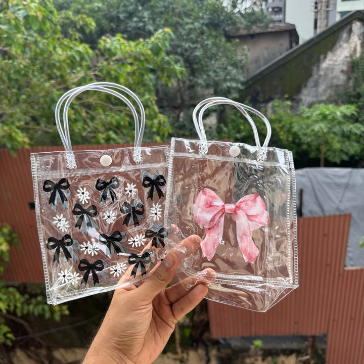 Nia PVC Printed Bag (10pc) ~ Pink Bow