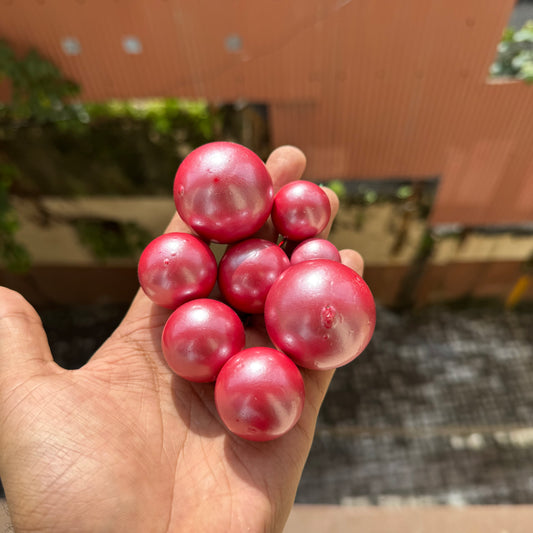 Red Shine Faux Ball