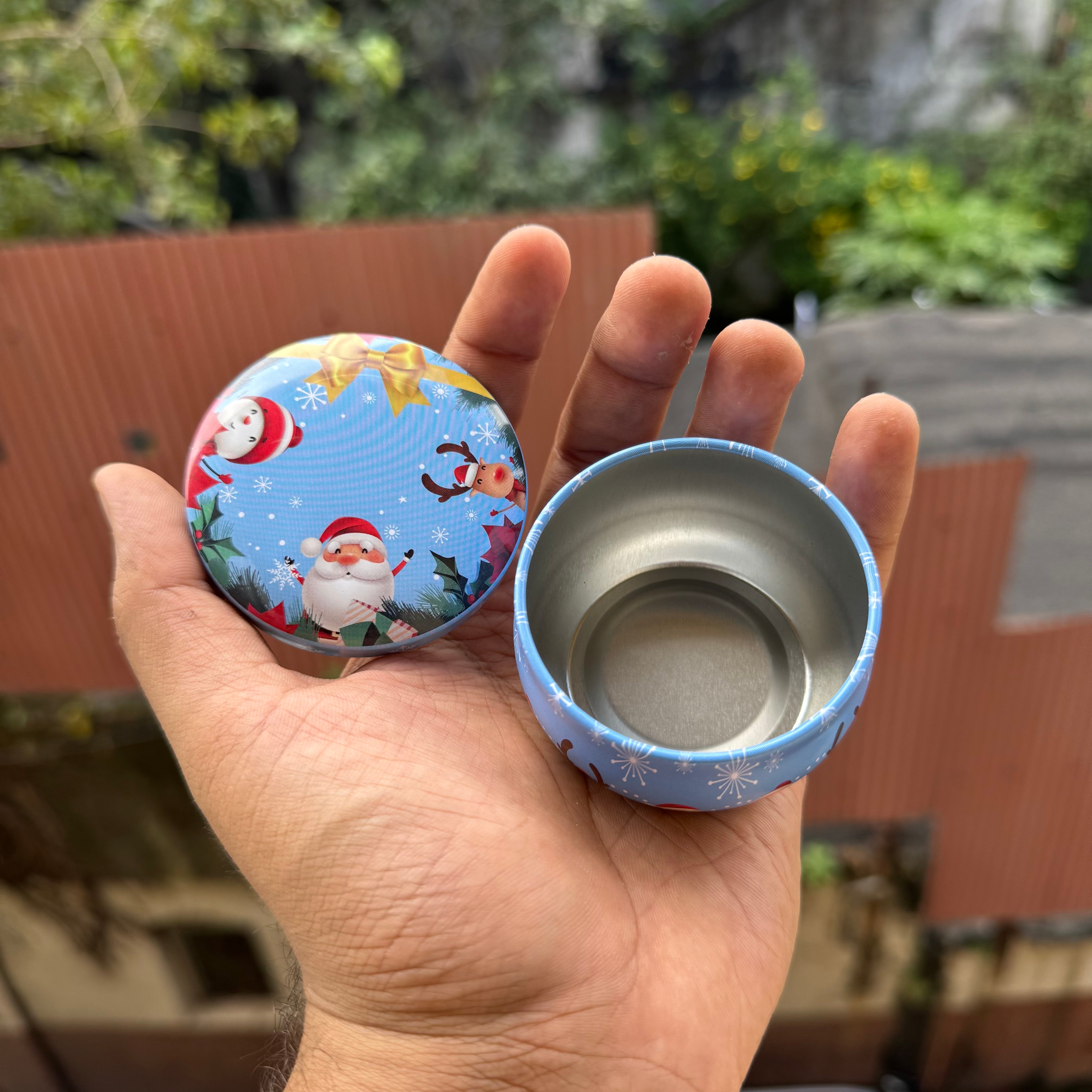 Metal Candle Round Box 1pc