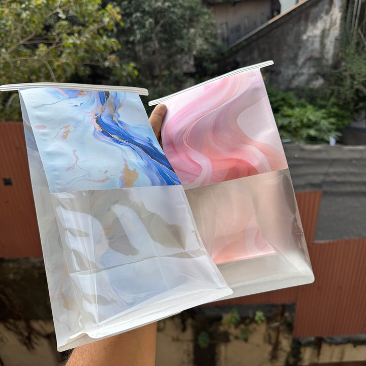 Marble Print Seal Bag S (10 pc)
