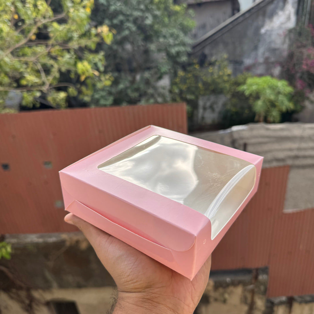 4 Brownie L Shape Window Box Pink (10pc)